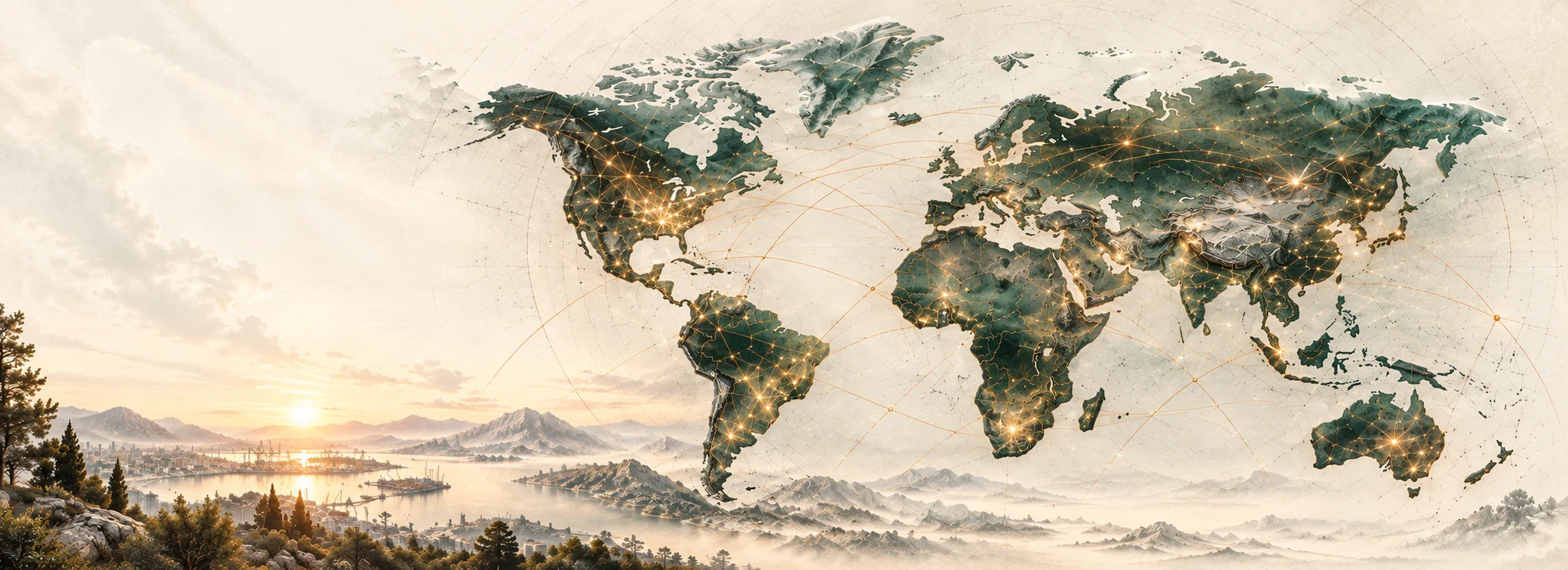 Carte mondiale des flux industriels.